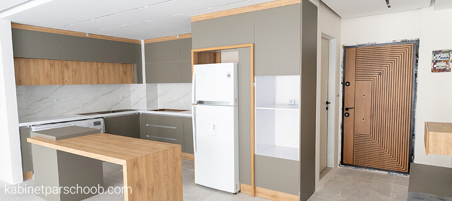 کابینت آشپزخانه مدرن برای فضاهای کوچک